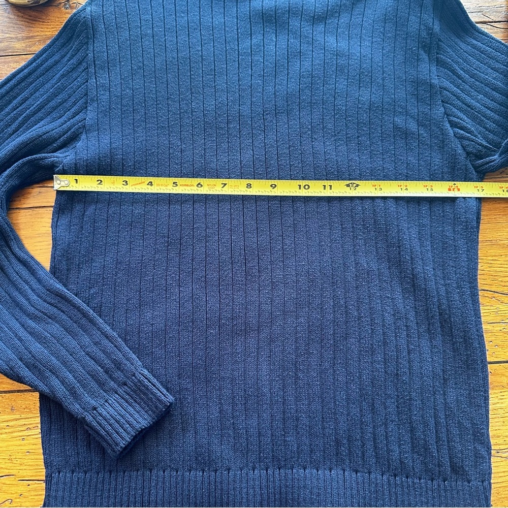 Pendleton Navy Ribbed Long Sleeve Turtleneck Sweater Size Medium Great C… - Picture 6 of 8